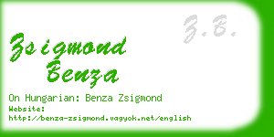 zsigmond benza business card